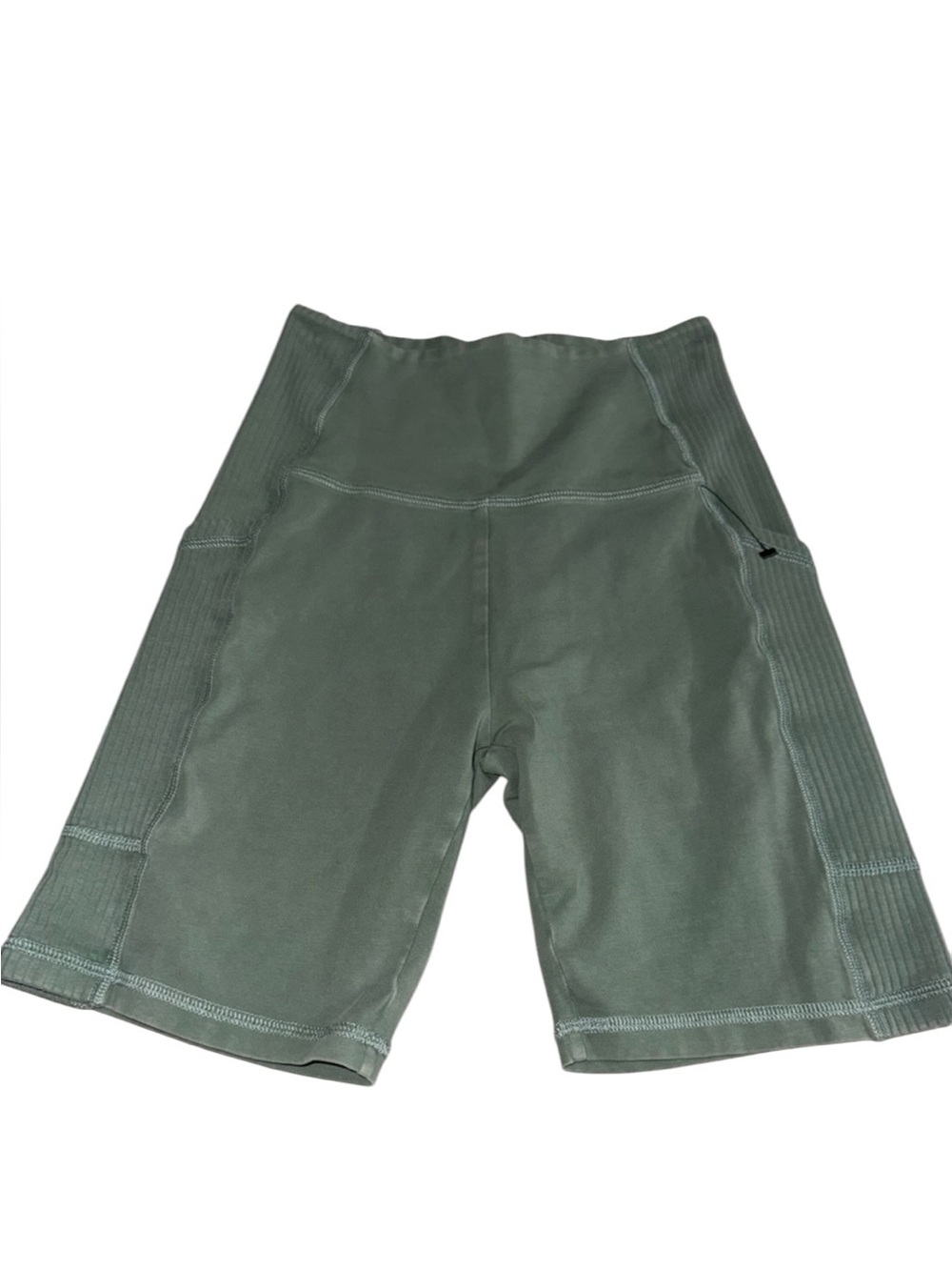 aerie High-Waist Olive Green Athletic Bike Shorts